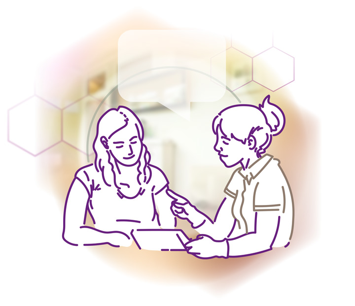 Illustration Beratungsgespräch